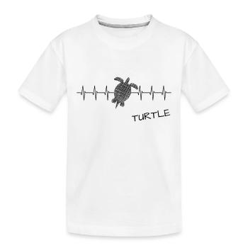 Turtle Schildkröte - Kinder Premium Bio T-Shirt - Weiß - Vorne