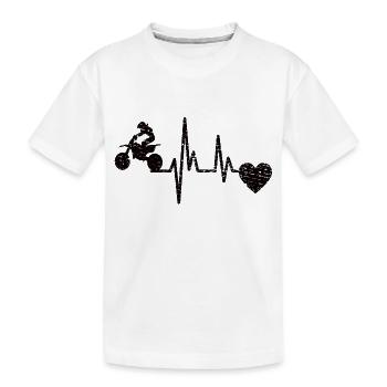 Motorradfahrer Motorcross Geschenk Motorrad Mofa - Kinder Premium Bio T-Shirt - Weiß - Vorne