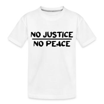 No Justice No Peace - Kids' Premium Organic T-Shirt - white - Front