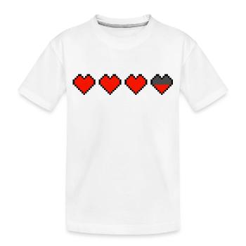 Retro 8-Bit Health Bar - Kinder Premium Bio T-Shirt - Weiß - Vorne