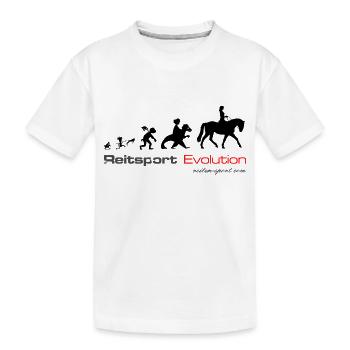Reitsport Evolution - Kinder Premium Bio T-Shirt - Weiß - Vorne