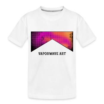 Vaporwave Art - Kids' Premium Organic T-Shirt - white - Front