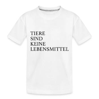 Tiere sind keine Lebensmittel - vegan - Kinder Premium Bio T-Shirt - Weiß - Vorne
