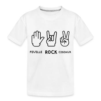 feuille rock ciseaux - T-shirt bio Premium Enfant - blanc - Devant