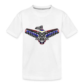 totem corbeau - T-shirt bio Premium Enfant - blanc - Devant