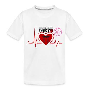 Herzschlag Tokyo - Tokyo Liebhaber stadt - Kinder Premium Bio T-Shirt - Weiß - Vorne