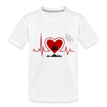 Herzschlag Moskau - Moskau Liebhaber stadt - Kinder Premium Bio T-Shirt - Weiß - Vorne