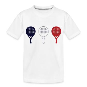 PADEL Bleu Blanc Rouge - T-shirt bio Premium Enfant - blanc - Devant