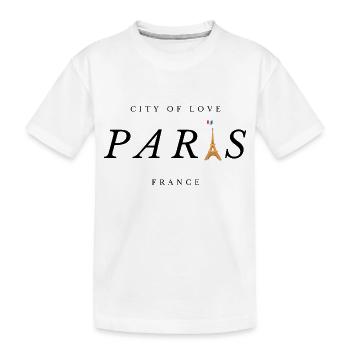 City of love Paris - Kids' Premium Organic T-Shirt - white - Front