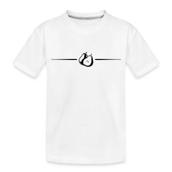 Birne Obst linie - Kinder Premium Bio T-Shirt - Weiß - Vorne
