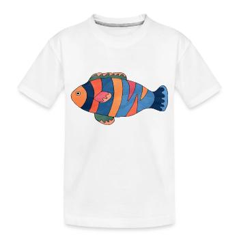 Fish - Kids' Premium Organic T-Shirt - white - Front