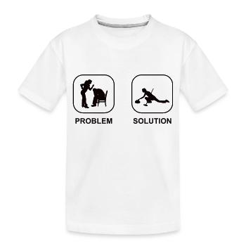 Curling Stone Curler Curling Stone Gift Curl - T-shirt bio Premium Enfant - blanc - Devant