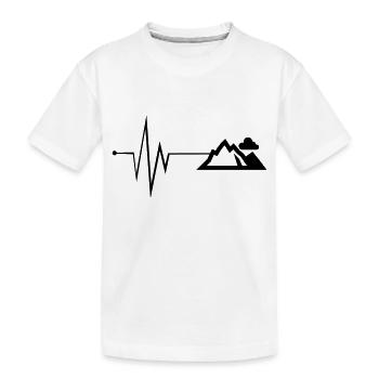 Berge Mountains Puls - Kinder Premium Bio T-Shirt - Weiß - Vorne