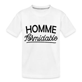 homme formidable - T-shirt bio Premium Enfant - blanc - Devant