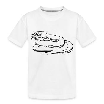Dangereux design de serpent maléfique - T-shirt bio Premium Enfant - blanc - Devant