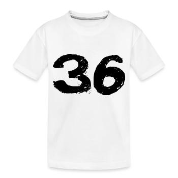 36 Number jersey - Kids' Premium Organic T-Shirt - white - Front