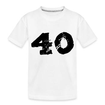 Maillot 40 numéros - T-shirt bio Premium Enfant - blanc - Devant
