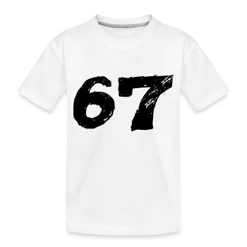 67 Maillot numéro - T-shirt bio Premium Enfant - blanc - Devant