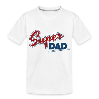 Super Papa - Kinder Premium Bio T-Shirt - Weiß - Vorne