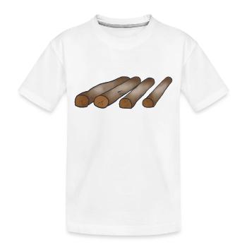 Chauffage au bois Wood Lover Cadeau - T-shirt bio Premium Enfant - blanc - Devant