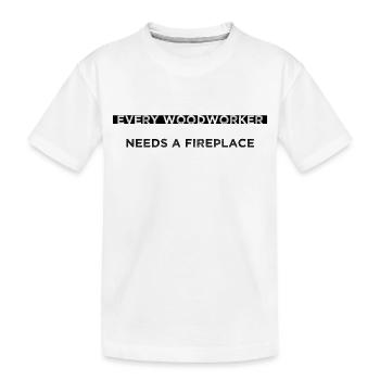 geek arboriculture lumber present - Kinder Premium Bio T-Shirt - Weiß - Vorne