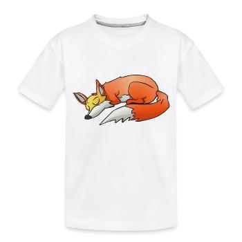 Schlafender Fuchs Schlafshirt Fuchs Liebhaber - Kinder Premium Bio T-Shirt - Weiß - Vorne