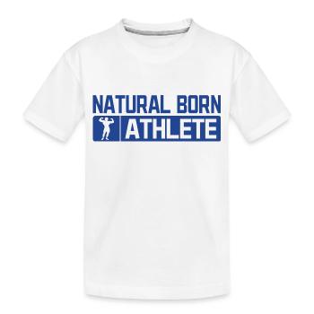 Athlète né - T-shirt bio Premium Enfant - blanc - Devant
