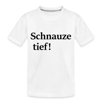 Schnauze tief; sagt alles aus, oder? - Kinder Premium Bio T-Shirt - Weiß - Vorne