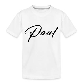 paul - Kinder Premium Bio T-Shirt - Weiß - Vorne