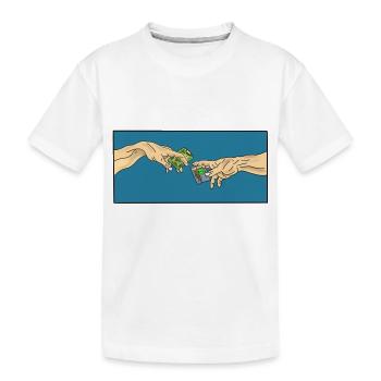𝔰𝔱𝔯𝔢𝔞𝔪𝔢𝔯 𝔡𝔢𝔞𝔩𝔢𝔯. - Kids' Premium Organic T-Shirt - white - Front