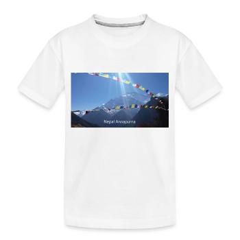 Nepal Annapurna - Kinder Premium Bio T-Shirt - Weiß - Vorne