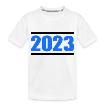 2023 - Kids' Premium Organic T-Shirt - white - Front
