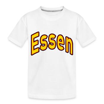 essen - Kinder Premium Bio T-Shirt - Weiß - Vorne