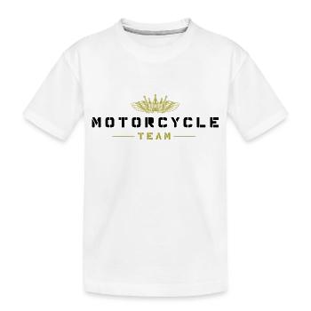 Motorcycle Team - Kids' Premium Organic T-Shirt - white - Front