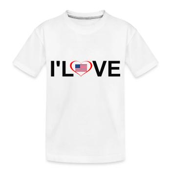 LOVE USA - T-shirt bio Premium Enfant - blanc - Devant