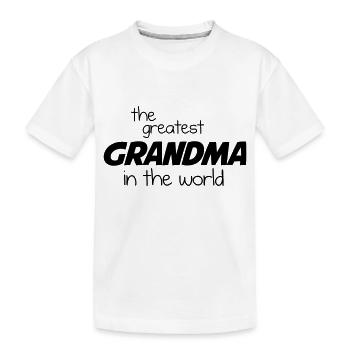La plus grande grand-mère du monde - Noir - T-shirt bio Premium Enfant - blanc - Devant