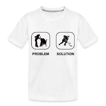 Eishockeyteam Wintersport Eishockey Geschenk - Kinder Premium Bio T-Shirt - Weiß - Vorne