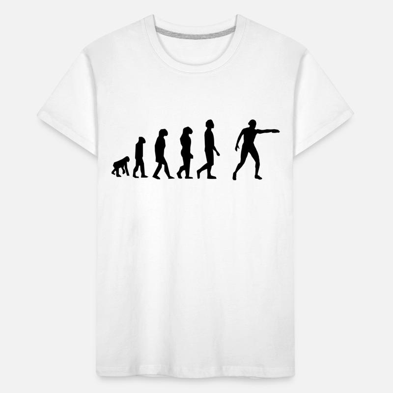 Diskuswurf-Evolution Kinder Premium Bio T-Shirt