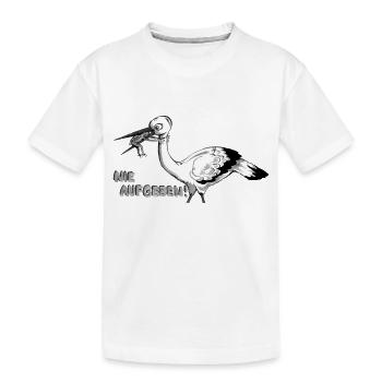 nie aufgeben groß vs klein - Kinder Premium Bio T-Shirt - Weiß - Vorne