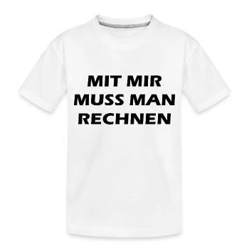 Lehrer Spruch Rechnen black - Kinder Premium Bio T-Shirt - Weiß - Vorne