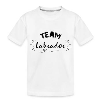 Team Labrador, idée cadeau pour amis des chiens - T-shirt bio Premium Enfant - blanc - Devant