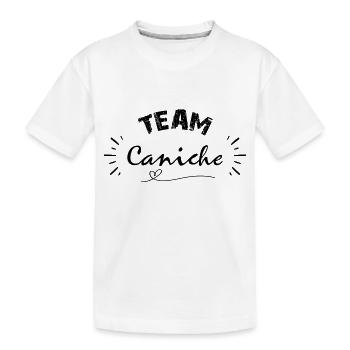 Team Caniche, idée cadeau pour amis des chiens - T-shirt bio Premium Enfant - blanc - Devant