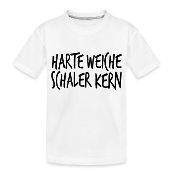 Harte Weiche Schaler Kern - Kinder Premium Bio T-Shirt - Weiß - Vorne