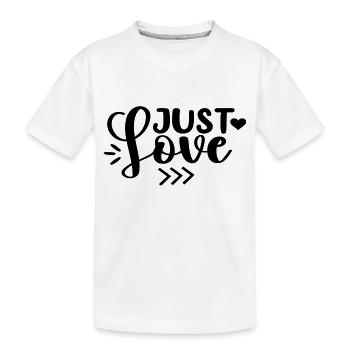 Just Love - Kids' Premium Organic T-Shirt - white - Front