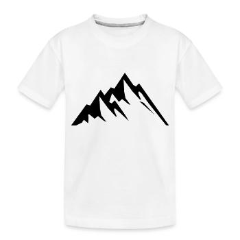 mountains - Kinder Premium Bio T-Shirt - Weiß - Vorne