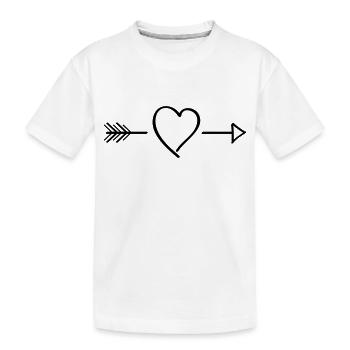 heart - Kinder Premium Bio T-Shirt - Weiß - Vorne
