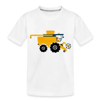 Moissonneuse batteuse Agriculteur, Agriculture - T-shirt bio Premium Enfant - blanc - Devant