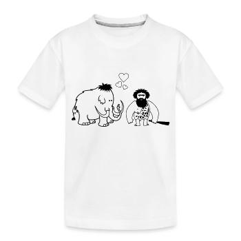 Mammouth Caveman Love - T-shirt bio Premium Enfant - blanc - Devant