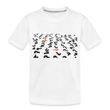 Fragezeichen/Point d’interrogation - T-shirt bio Premium Enfant - blanc - Devant