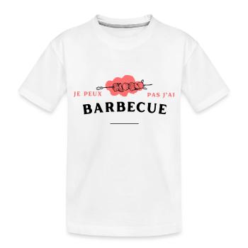 Je peux pas j'ai barbecue - T-shirt bio Premium Enfant - blanc - Devant